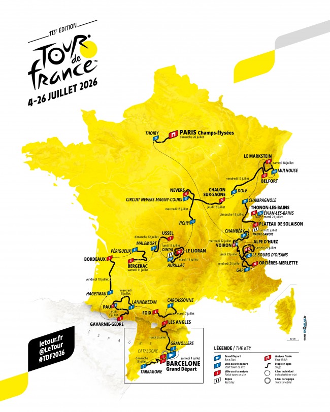 Le parcours du Tour de France 2026 révélé, avec les trois premières étapes en Catalogne.