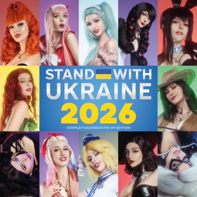 Tu peux commencer 2026 en soutenant l'Ukraine avec un joli calendrier cosplay.