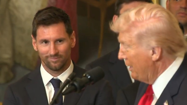 Leo Messi rend visite à Donald Trump à la Maison Blanche : Son visage lorsqu'il mentionne Ronaldo