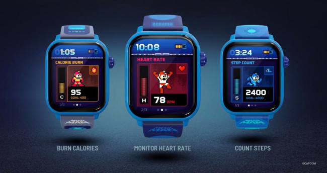Jette un coup d'œil à cette smartwatch Mega Man très cool.