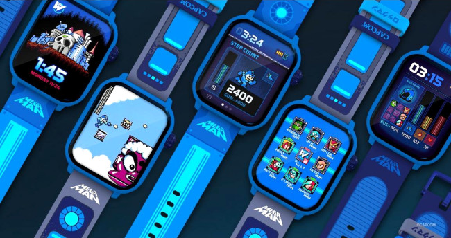 Jette un coup d'œil à cette smartwatch Mega Man très cool.
