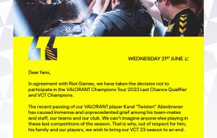 Team Vitality se retire du tournoi de qualification de la dernière chance Valorant suite au décès tragique d’un de ses joueurs