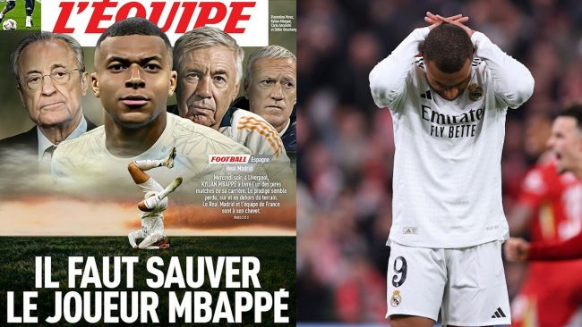 "Sauver le joueur Mbappé" : L'Equipe joue avec la crise du joueur du Real Madrid en couverture