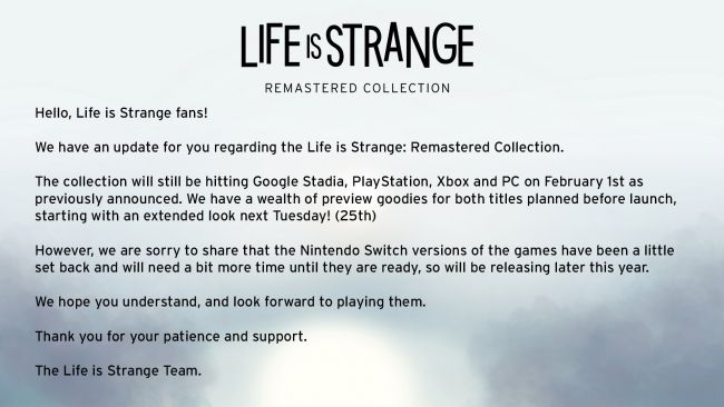 Comme Dying Light 2, la sortie de Life is Strange: Remastered