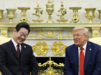 Trump rencontre le pr&eacute;sident sud-cor&eacute;en et &eacute;voque des discussions avec Kim Jong Un.