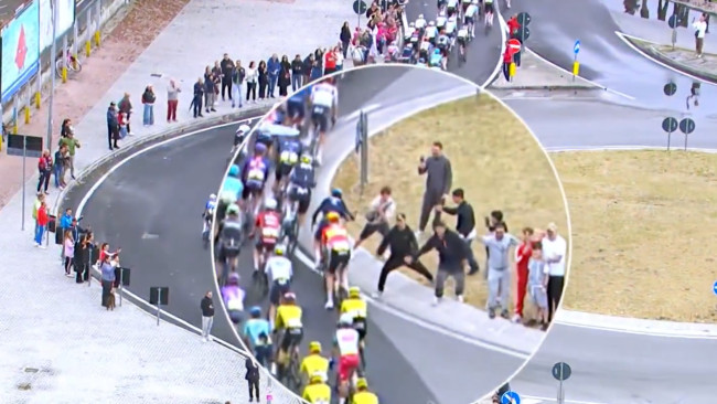 Deux jeunes hommes signalés à la police pour avoir essayé de toucher des coureurs lors du Giro d'Italia : 