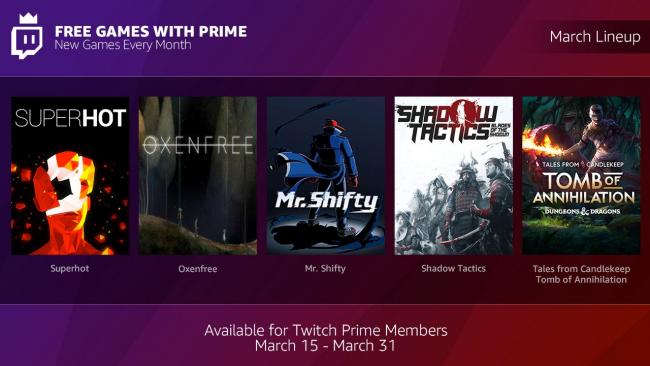 Twitch Prime offrira désormais des jeux