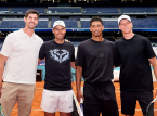 Nadal, Sinner, Bellingham et Courtois font &eacute;quipe pour un rallye tennis amical au Bernab&eacute;u.
