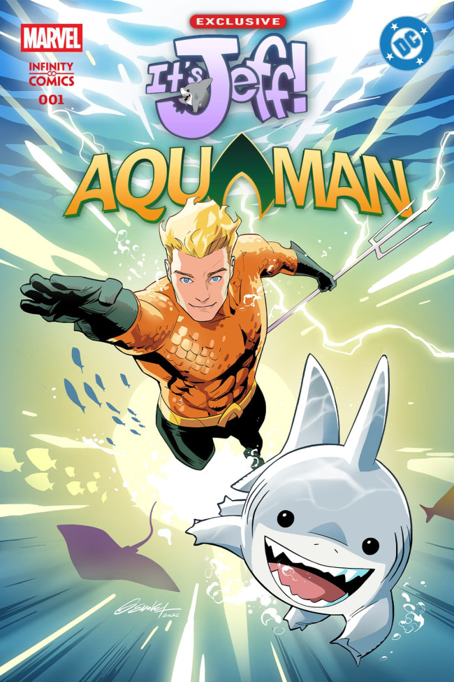 Aquaman fait équipe avec Jeff le requin de terre dans la dernière BD Marvel Infinity.