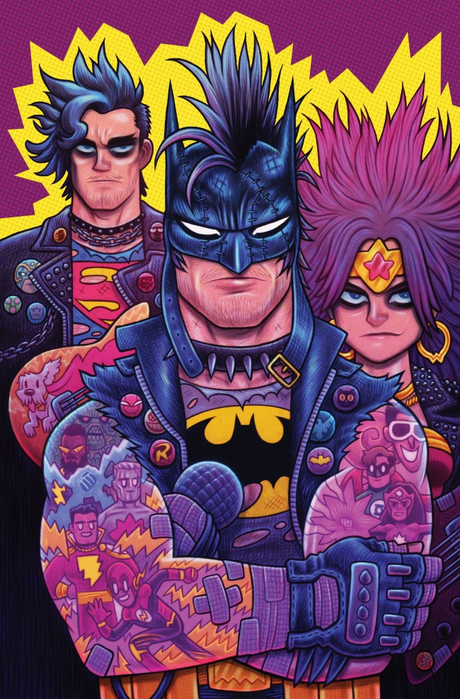 DC offre à Superman, Batman, Wonder Woman et bien d'autres des rafraîchissements punk rock.