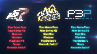 Persona Series - Annonce de la bande-annonce pour Xbox Game Pass, Xbox Series X|S, PS4, PS5, PC et Nintendo Switch