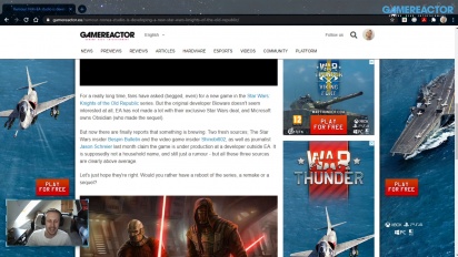 GRTV News - Rumour of a Non-EA studio developing a Star Wars: Knights of the Old Republic