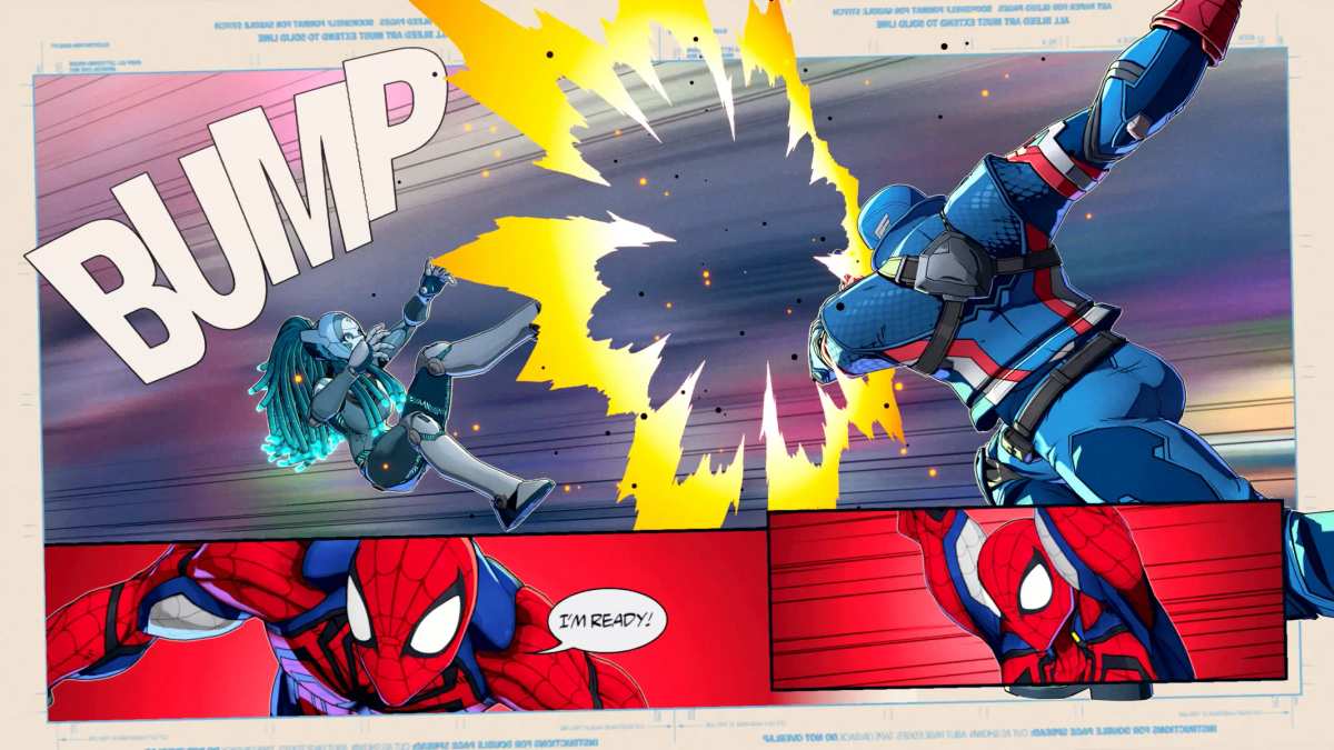 Capture d'écran de gameplay de Marvel Tōkon: Fighting Souls montrant Cyclops attaquant un adversaire avec une rafale optique.